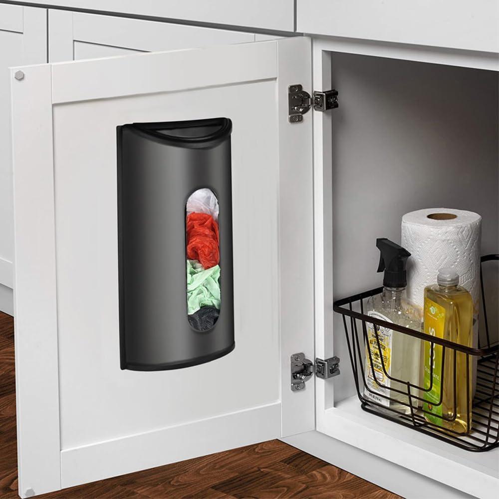 Soporte de Bolsa de Plástico Bevansol, Acero Inoxidable Negro