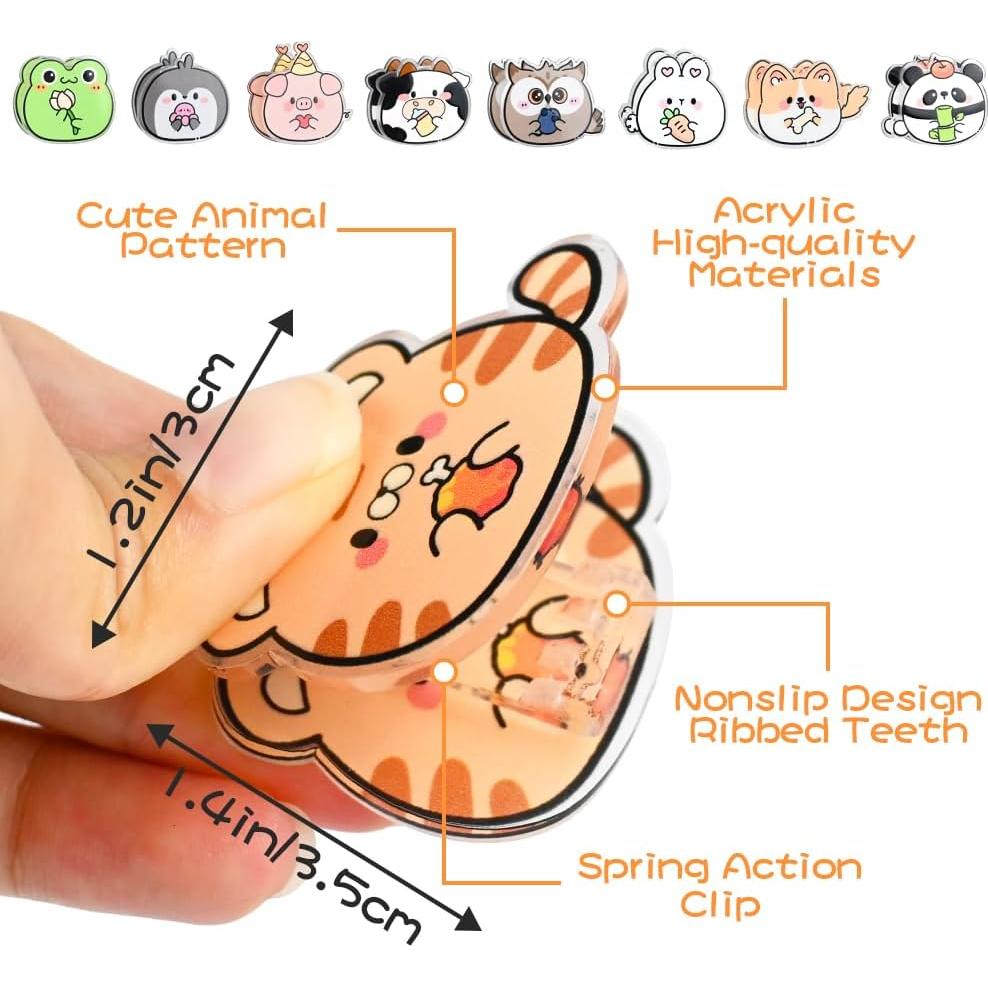 Juego de 9 Clips de Sellado BieFuDan en Forma de Animal