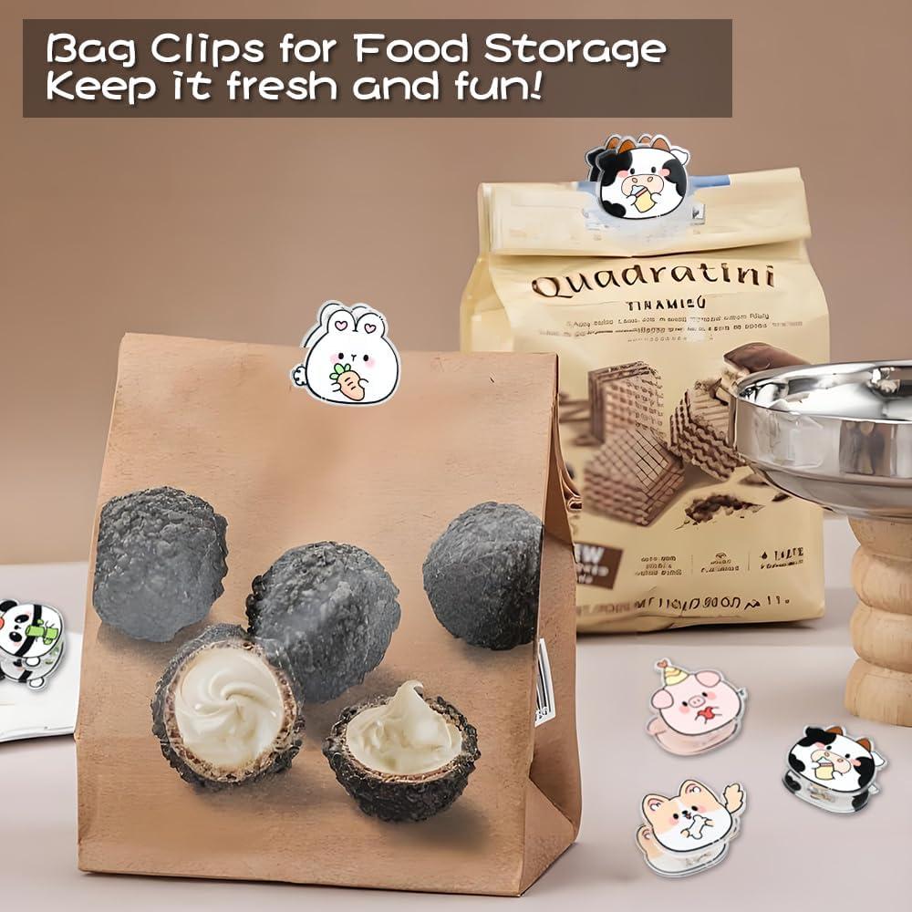 Juego de 9 Clips de Sellado BieFuDan en Forma de Animal