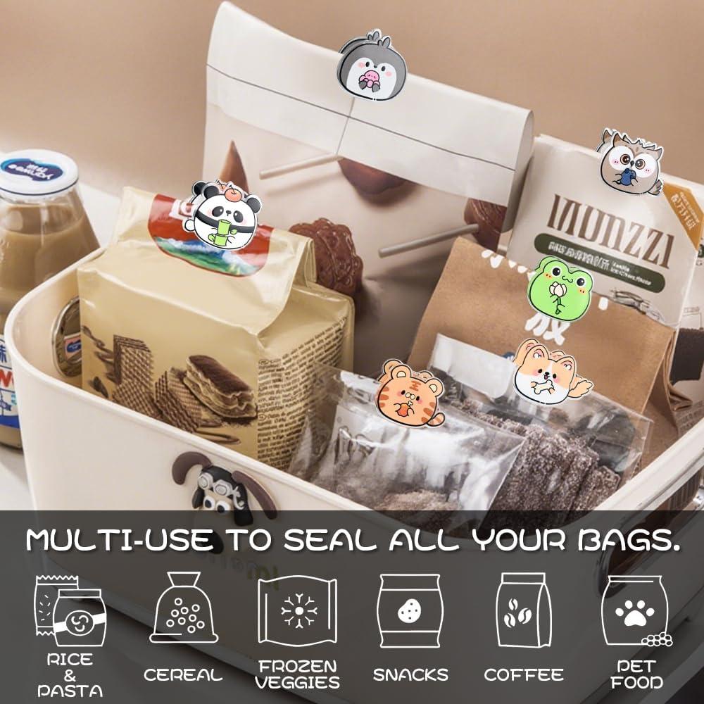 Juego de 9 Clips de Sellado BieFuDan en Forma de Animal