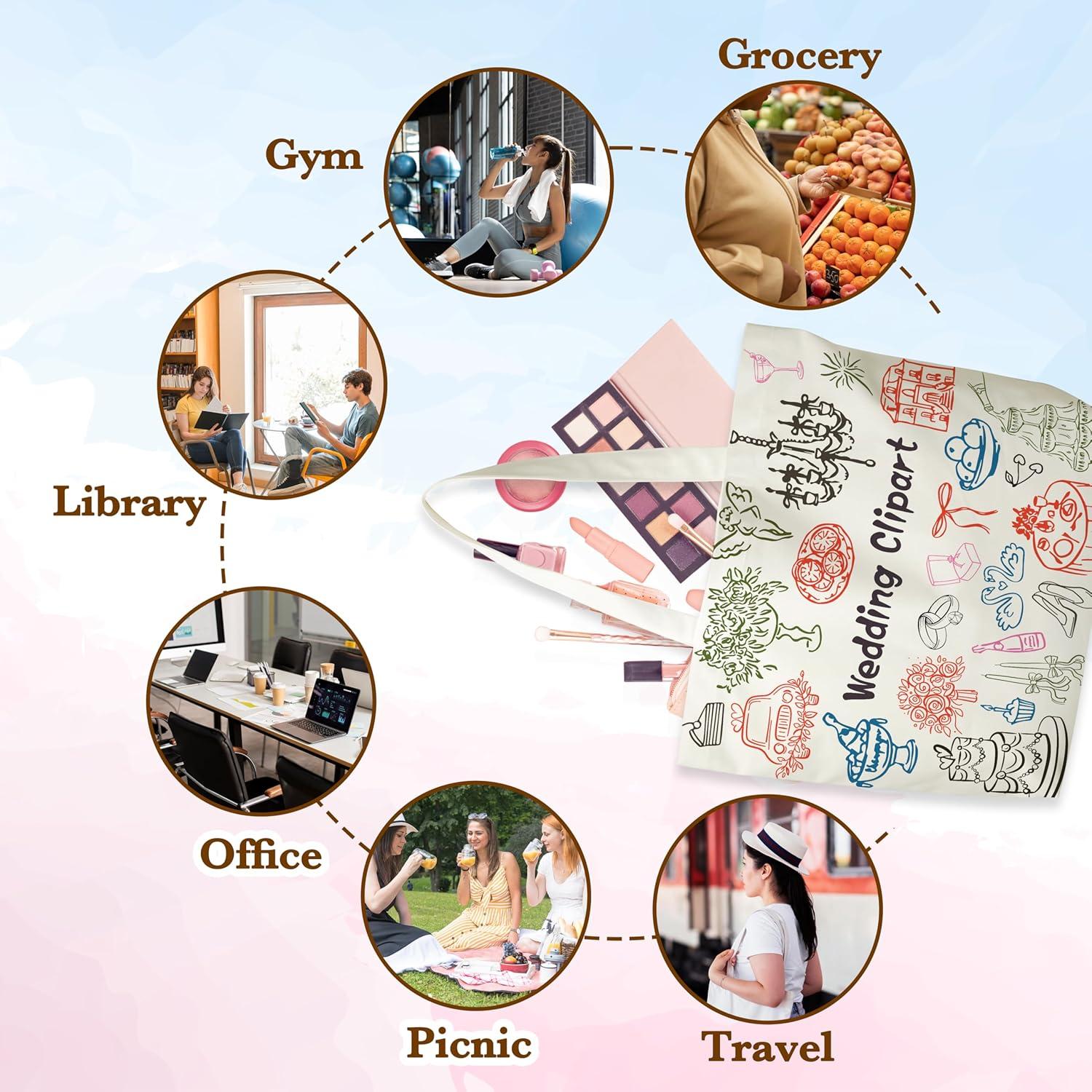 Bolsa de Lona Estilo Minimalista TCHOND 42x34.8cm