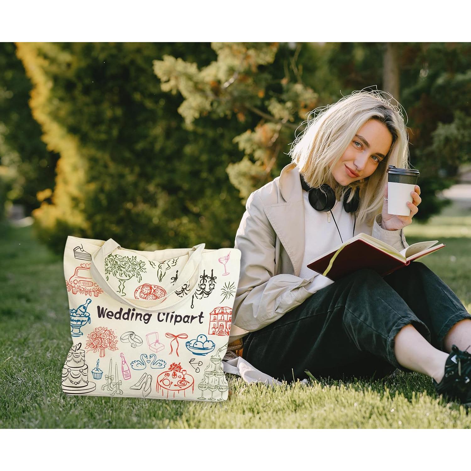 Bolsa de Lona Estilo Minimalista TCHOND 42x34.8cm