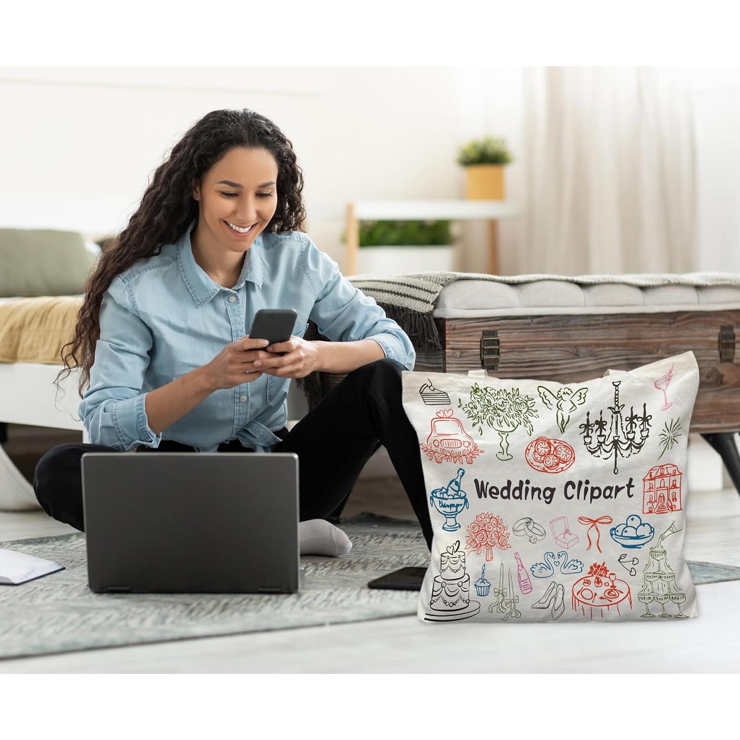 Bolsa de Lona Estilo Minimalista TCHOND 42x34.8cm