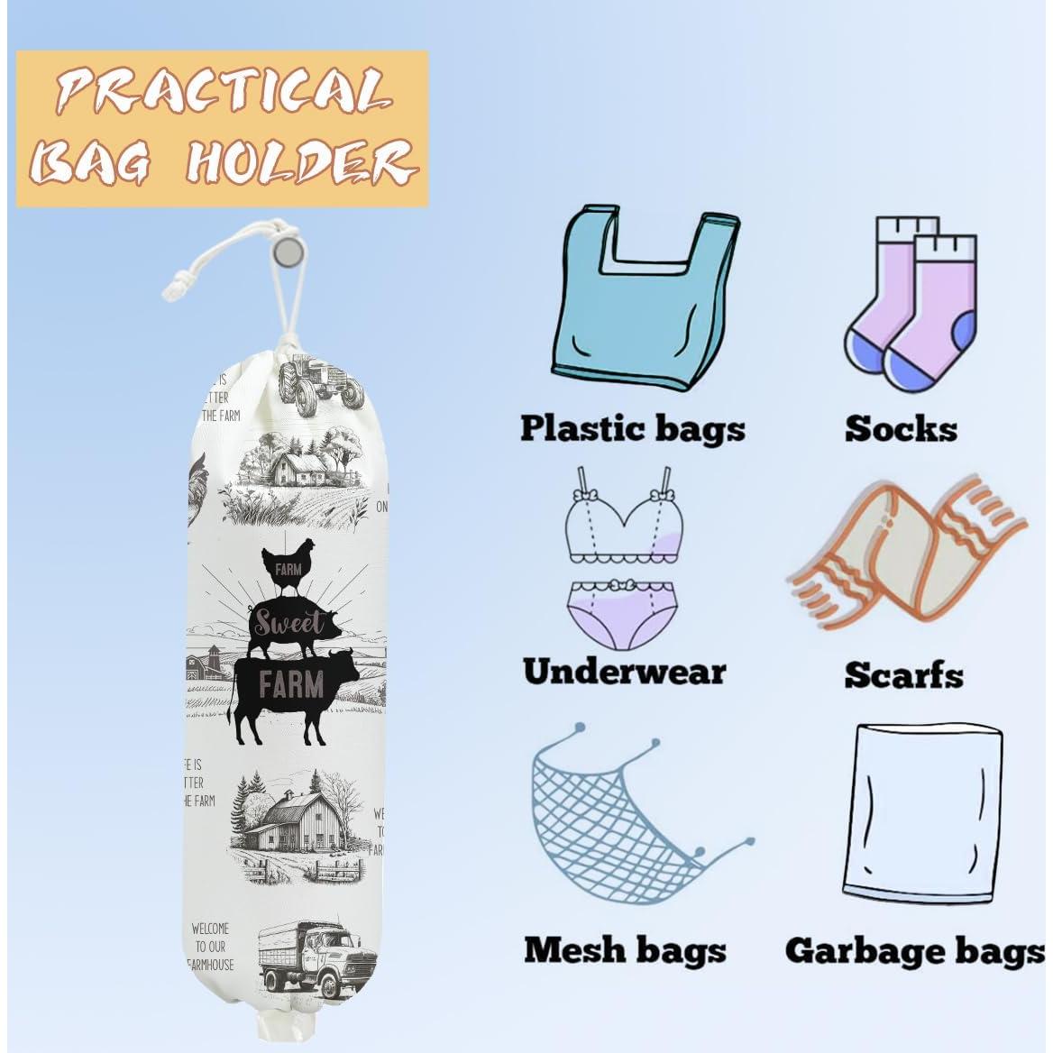 Soporte de Bolsa de Plástico HZMLYDJ Montado en Pared 57 cm