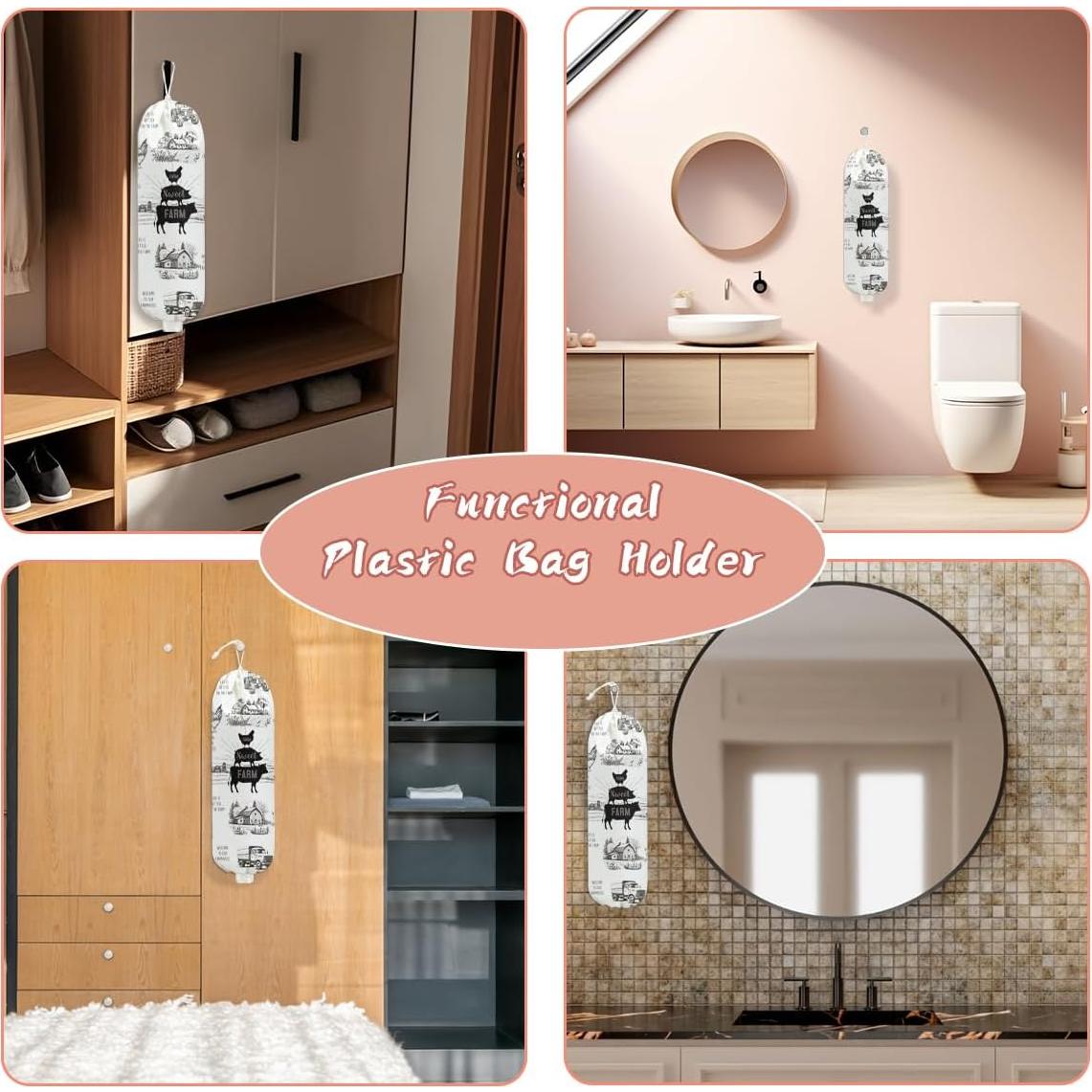 Soporte de Bolsa de Plástico HZMLYDJ Montado en Pared 57 cm