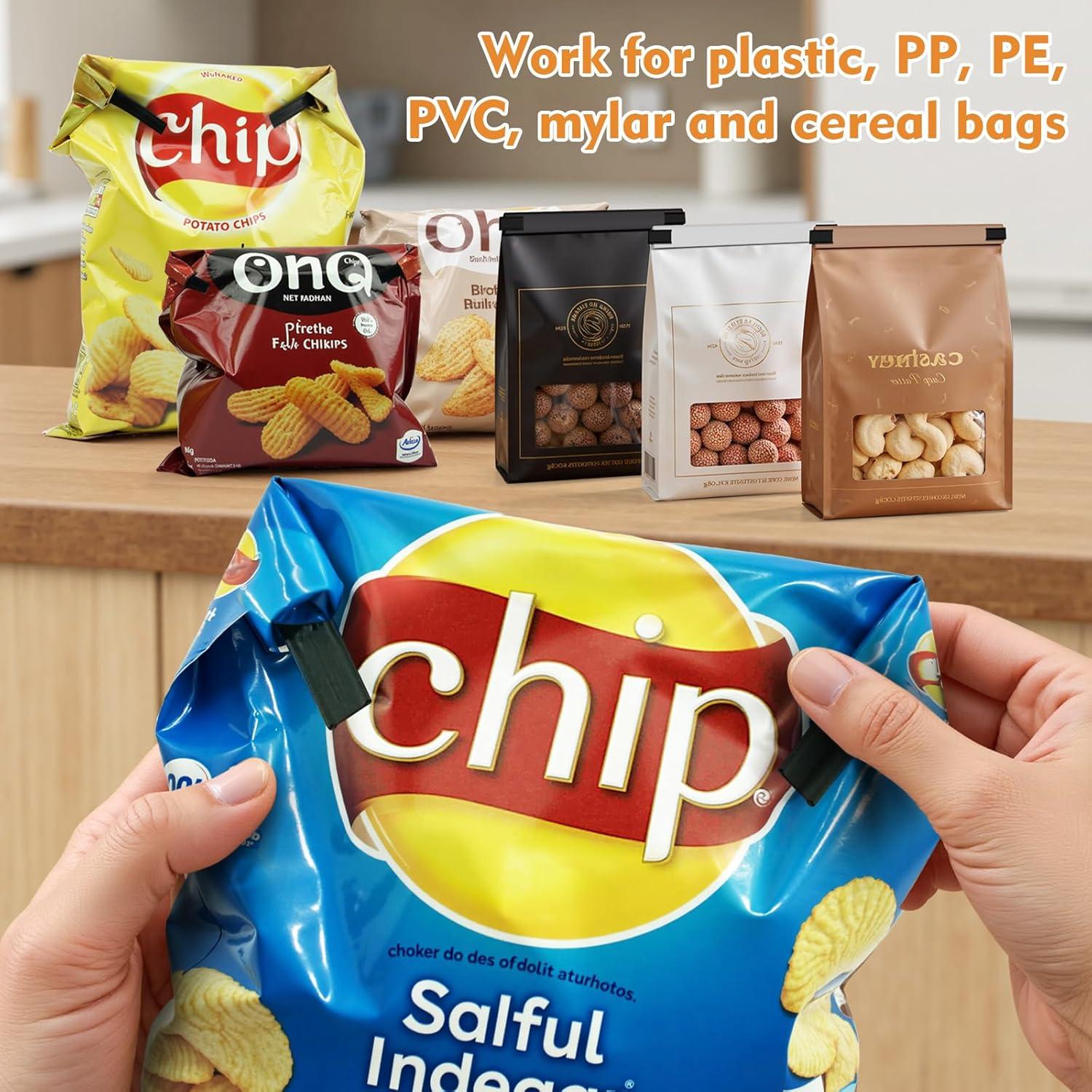 50 Clips para Sellar Bolsas de Alimentos OMGOD - Multiusos