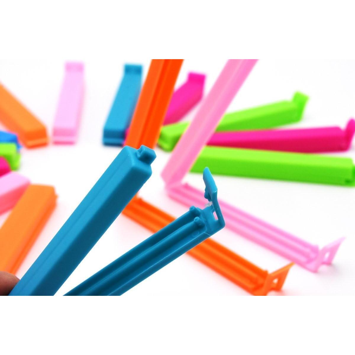 30 Clips de Sellado de Plástico Multicolor Layseri para Alimentos