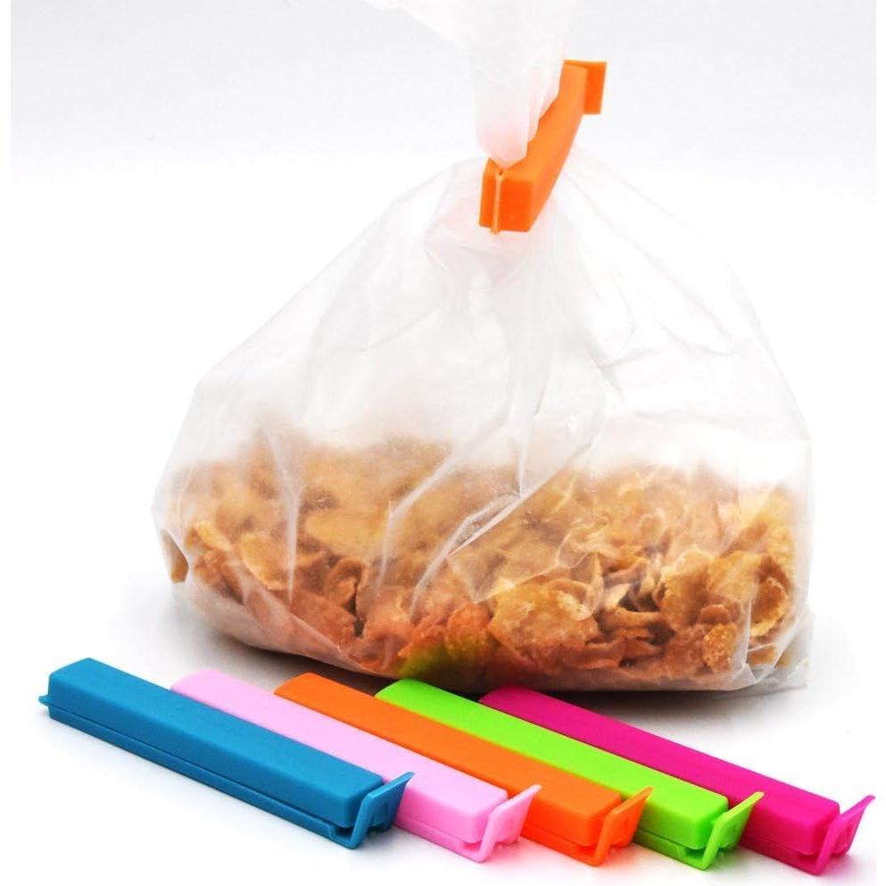 30 Clips de Sellado de Plástico Multicolor Layseri para Alimentos