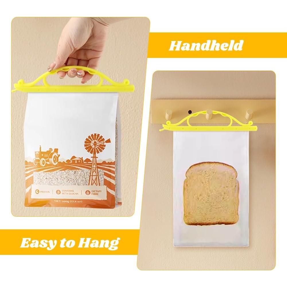 10 Clips de Sellado de Comida Kakalote - 2 Tamaños, Amarillo y Blanco