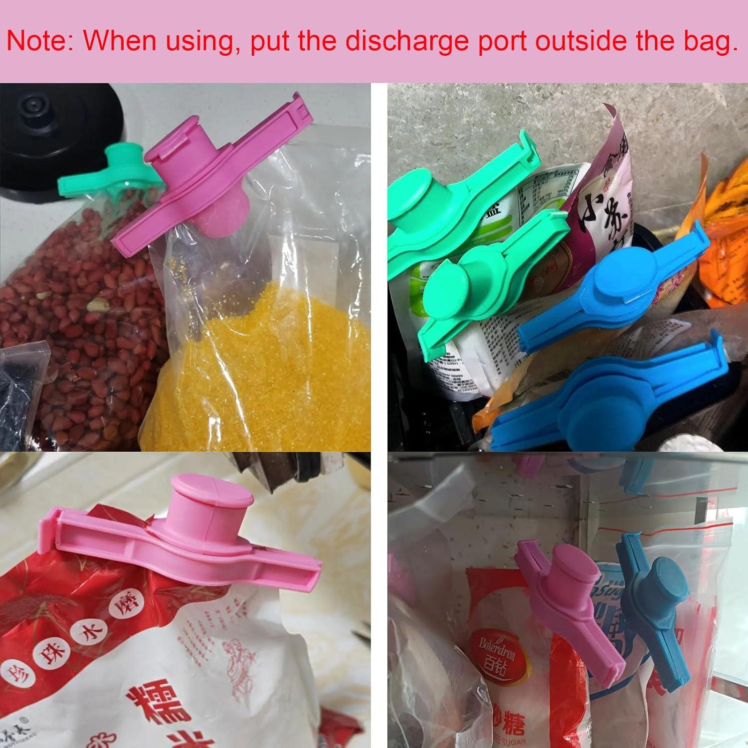 Paquete de 4 Clips de Sellado NentMent con Boquilla para Verter