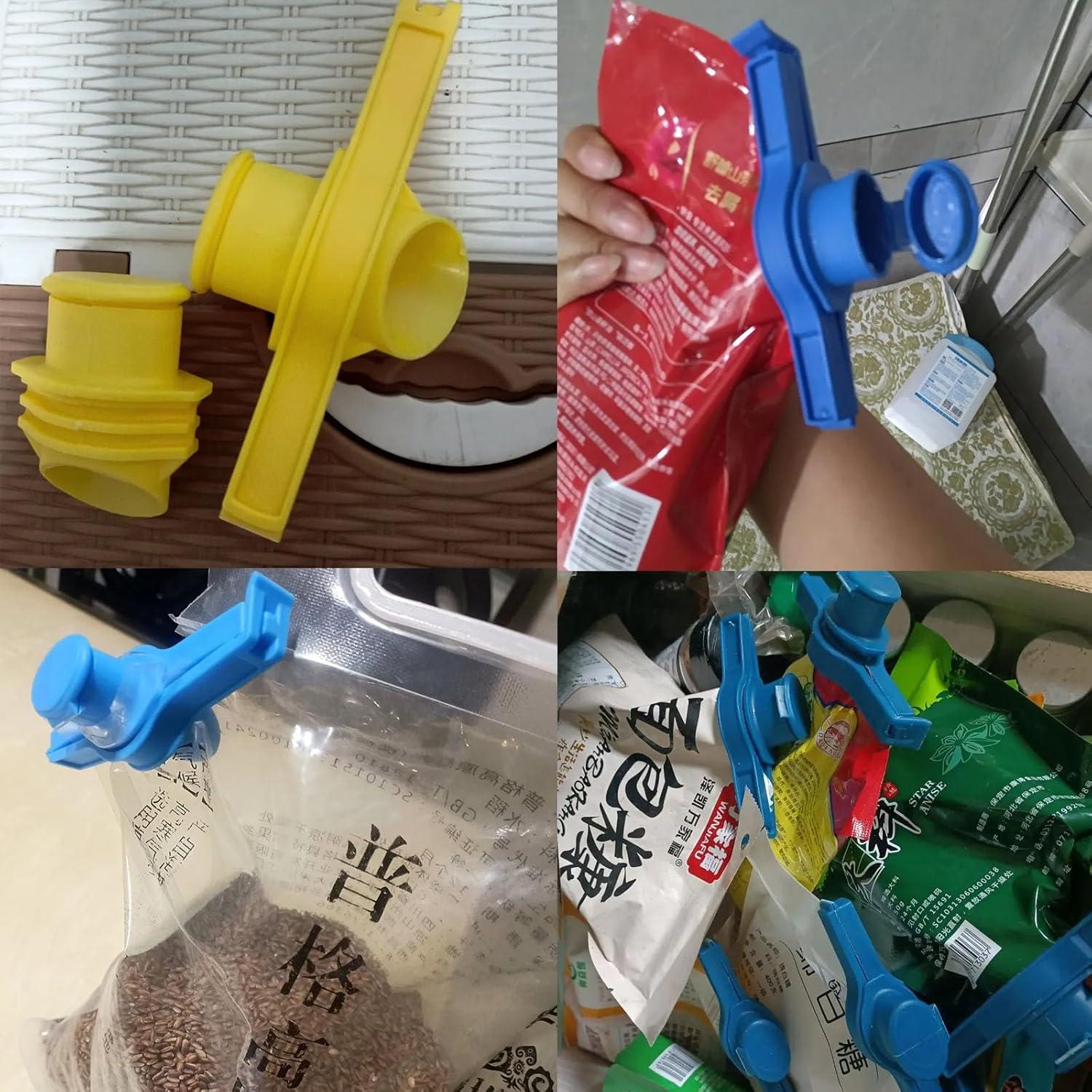 Paquete de 4 Clips de Sellado NentMent con Boquilla para Verter