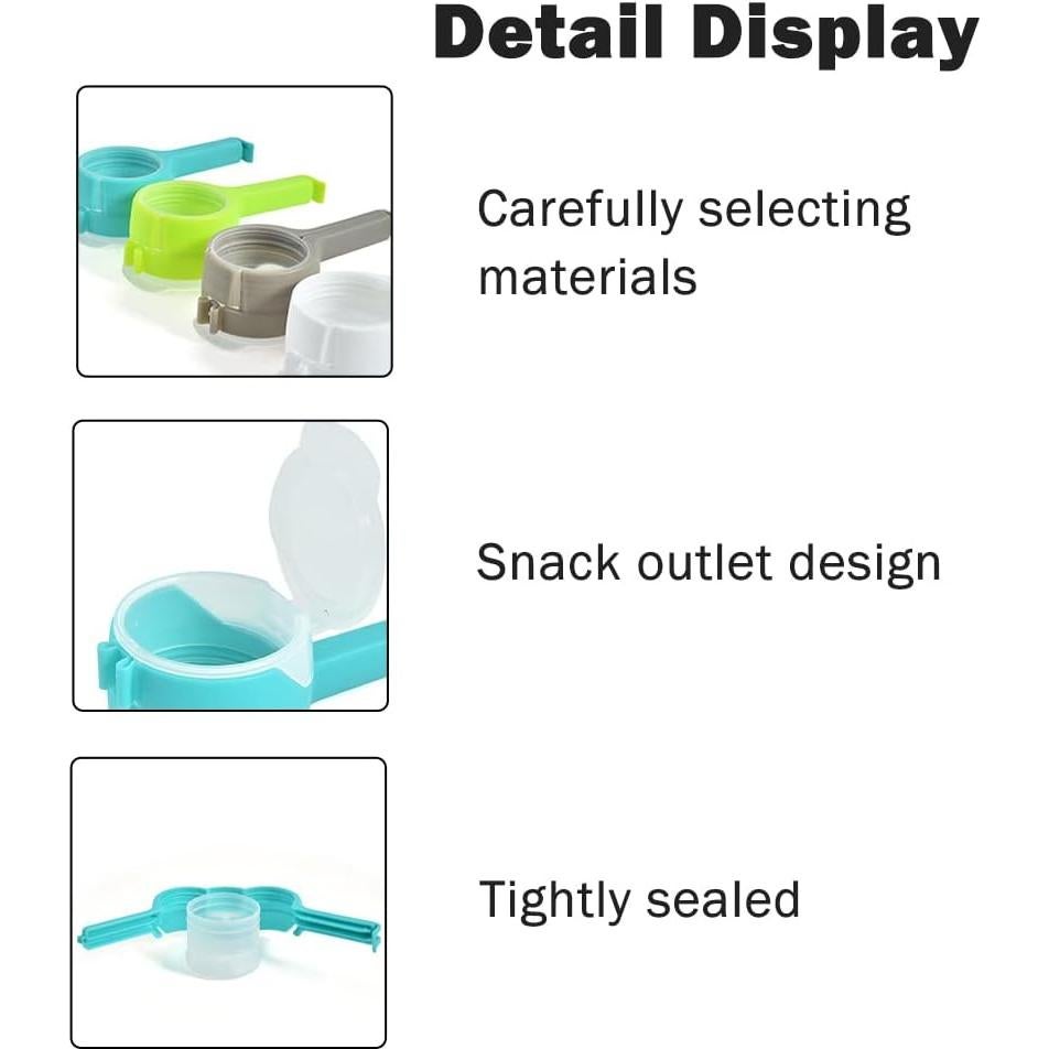 4 Clips de Sellado de Alimentos CALIDAKA - Reutilizables 12.8 cm
