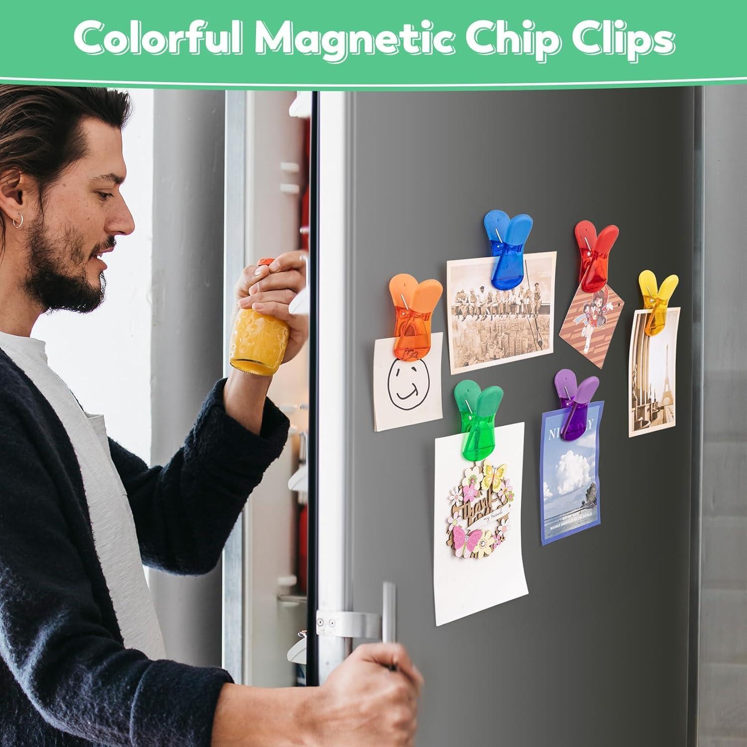 Clips Magnéticos Multicolor Dervyxious para Sellado de Alimentos - 12 Piezas