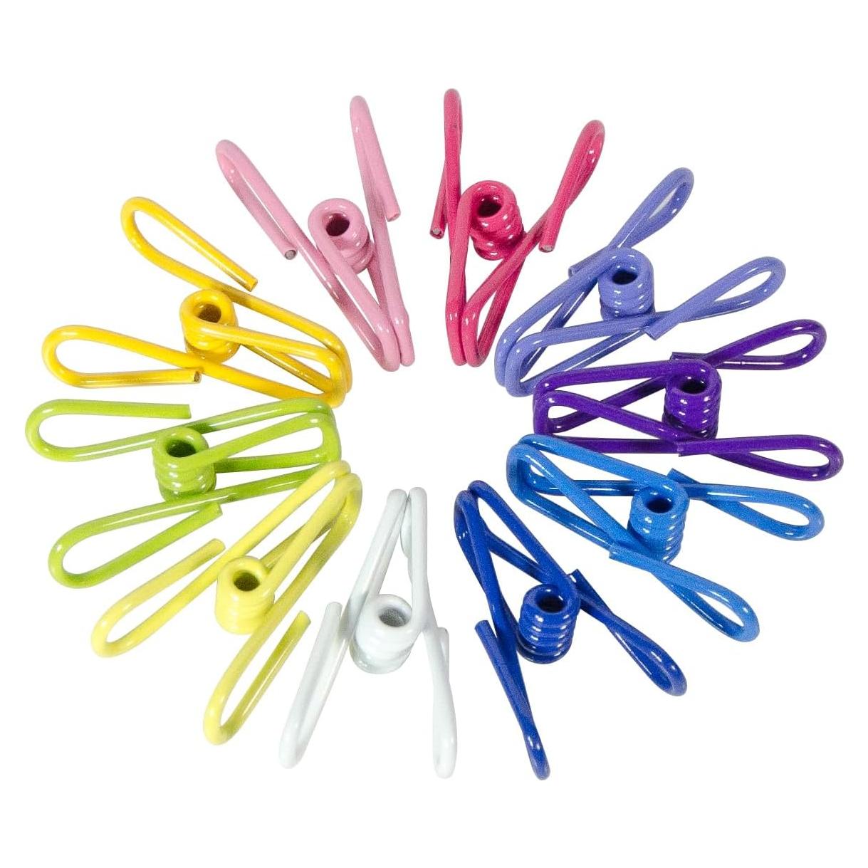 Clips Utilitarios Coloridos Yamlnke 5cm - 10 Piezas PVC