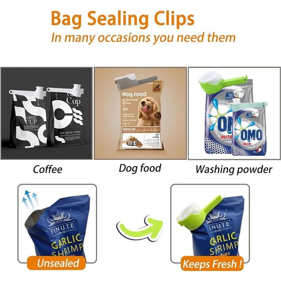 Clips para Bolsas con Pico Vertedor Darfooper 1 Pcs Reutilizables