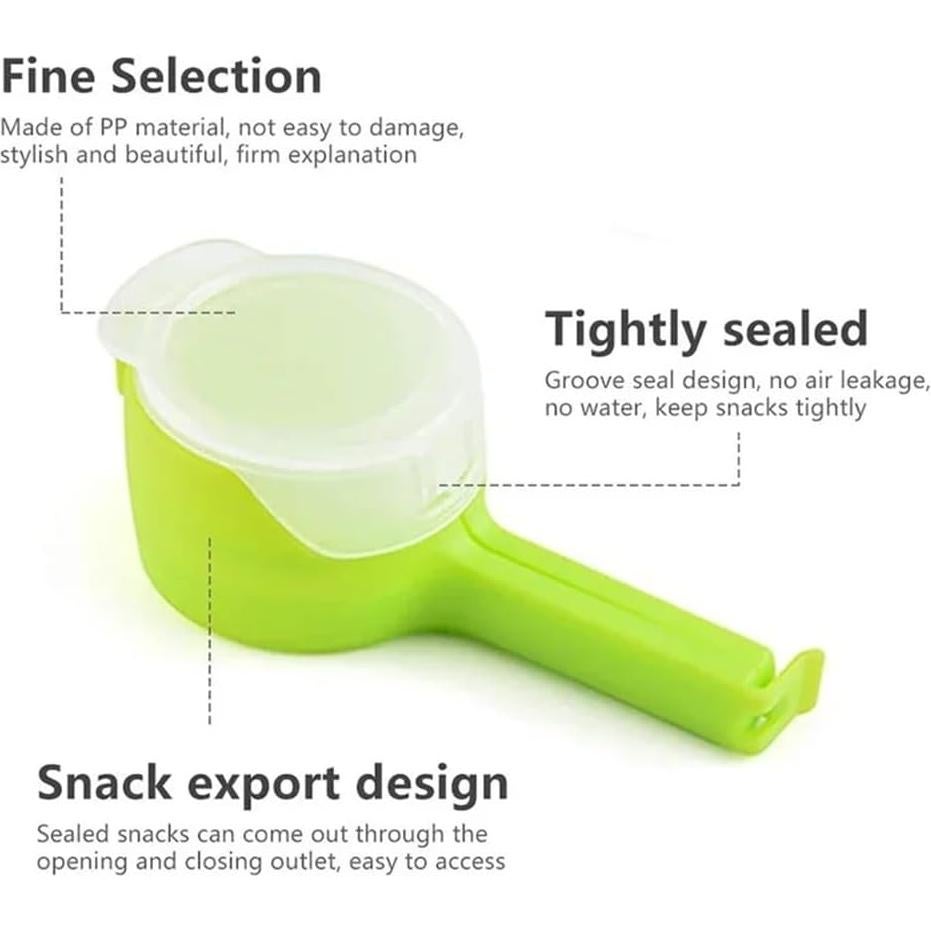 Clip para Sellar y Verter Alimentos Darfooper 14cm Reutilizable