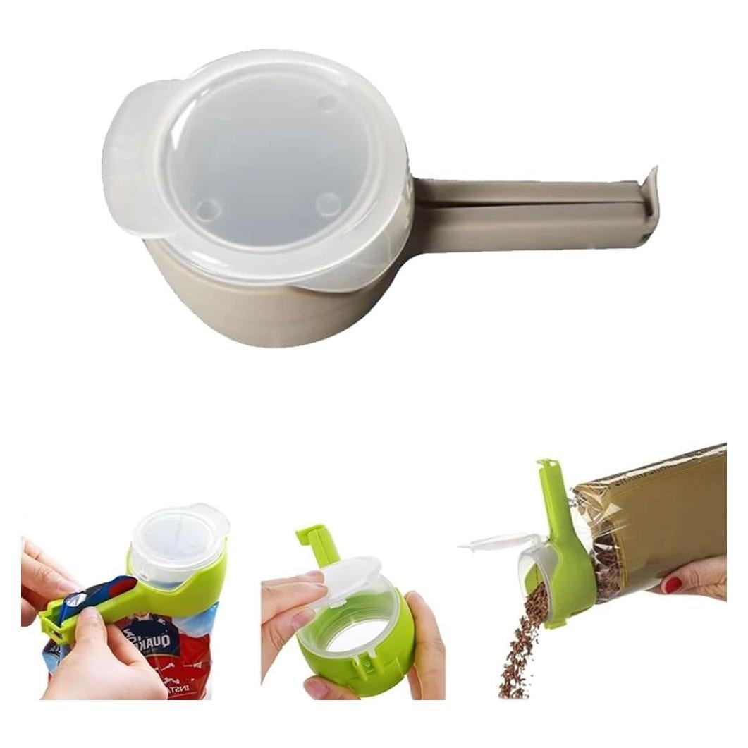 Clip para Sellar y Verter Alimentos Darfooper 14cm Reutilizable