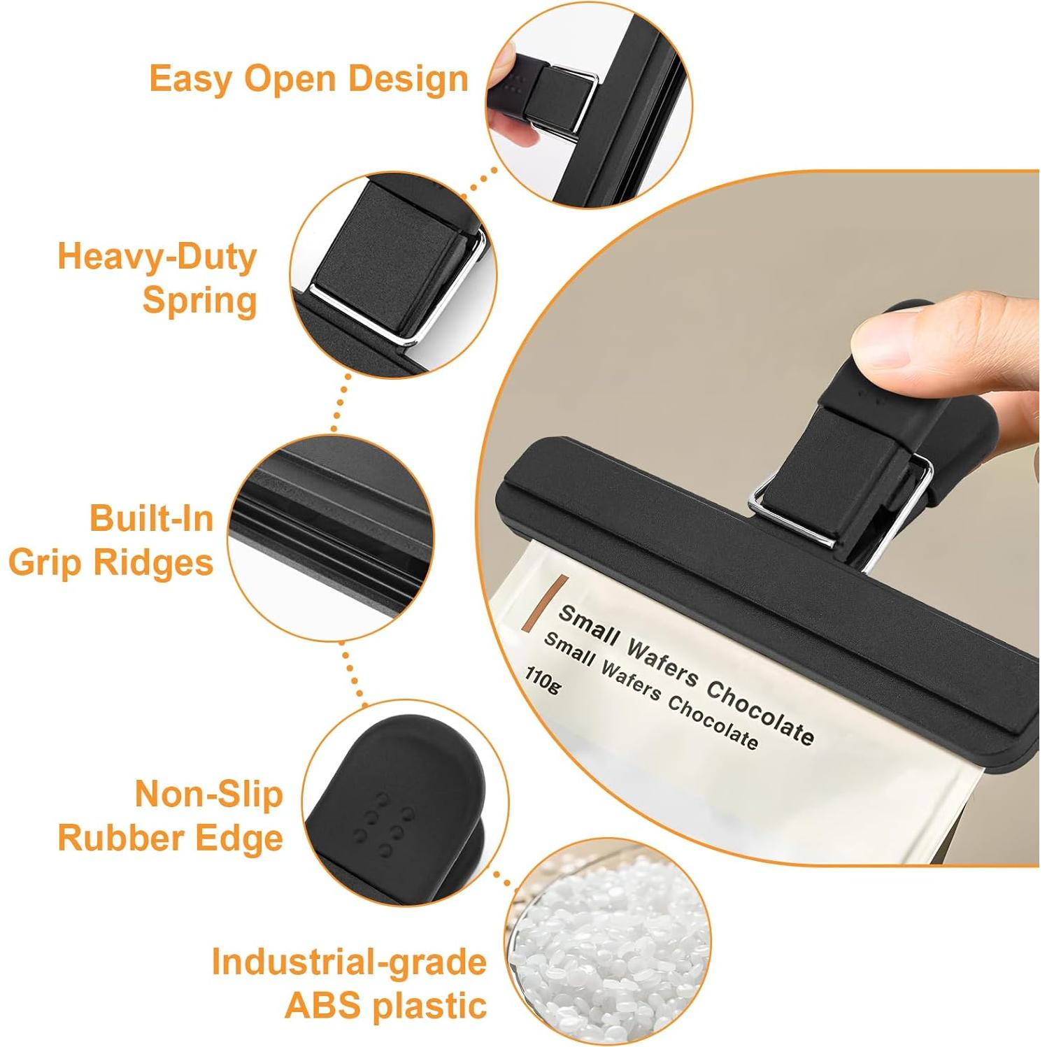 Pinzas para Chips EWOID - Paquete de 6, 15.24 x 8.89 cm