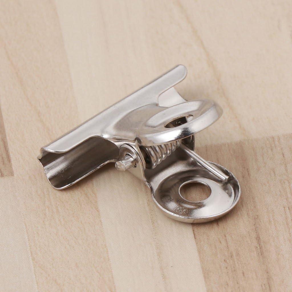10 Clips de Agarre Bulldog Acero Inoxidable Tebatu 2.2cm