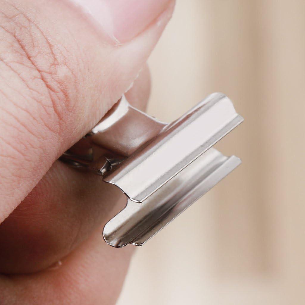 10 Clips de Agarre Bulldog Acero Inoxidable Tebatu 2.2cm