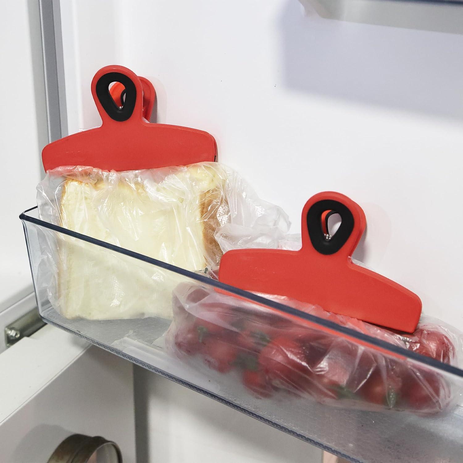 Clips Magnéticos Mr. Pen para Bolsas - Paquete de 4, 12.7 cm, Rojo