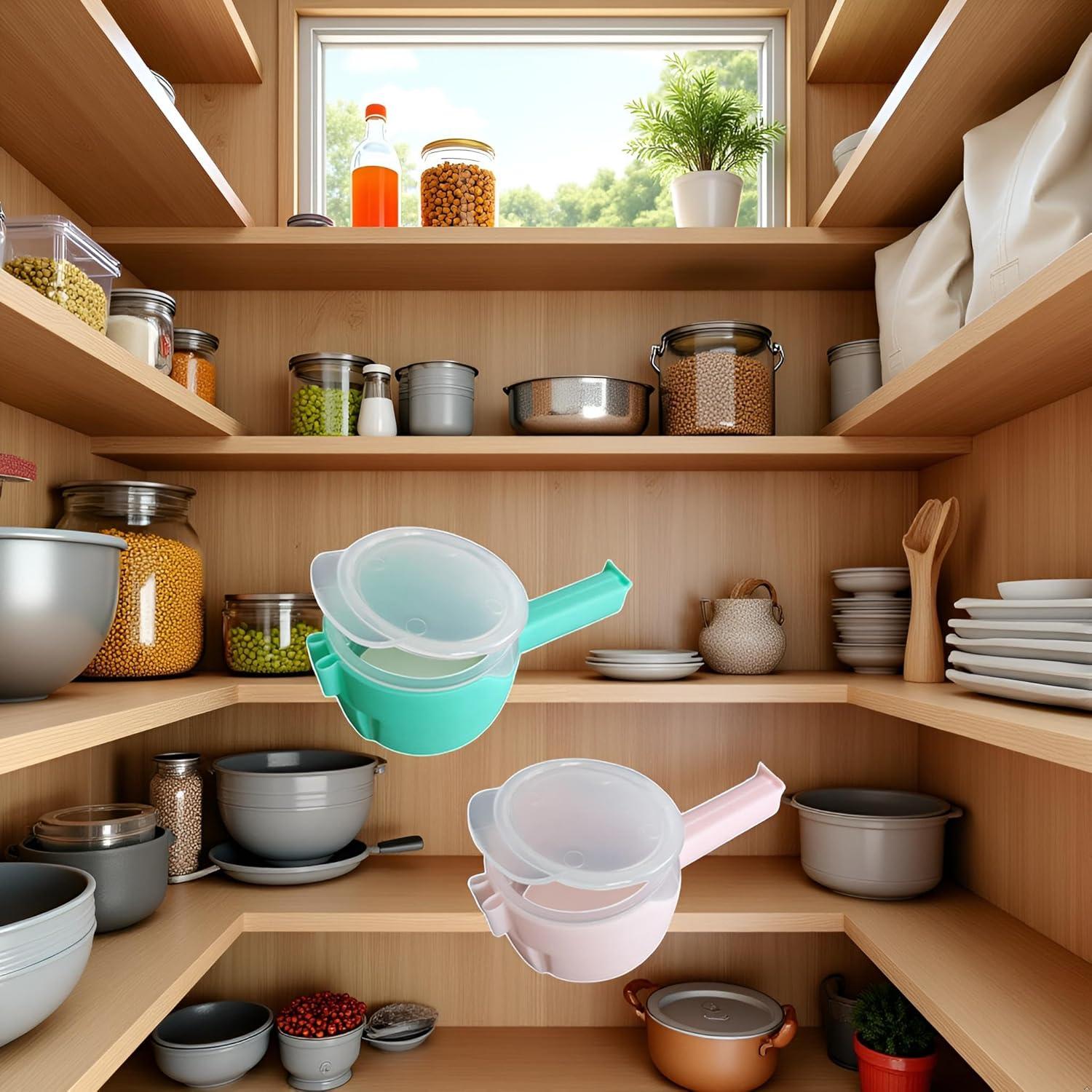 Clips de Almacenamiento de Alimentos GANPUB 2 Pcs Verde y Rosa