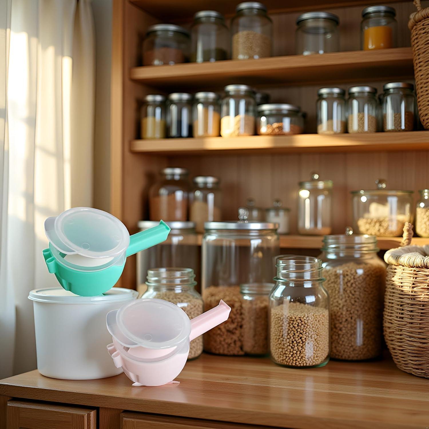 Clips de Almacenamiento de Alimentos GANPUB 2 Pcs Verde y Rosa