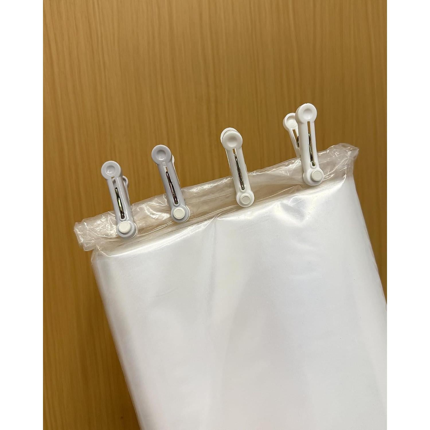 12 Pinzas de Plástico CUARUSUIKA para Ropa y Comida - Blanco y Gris