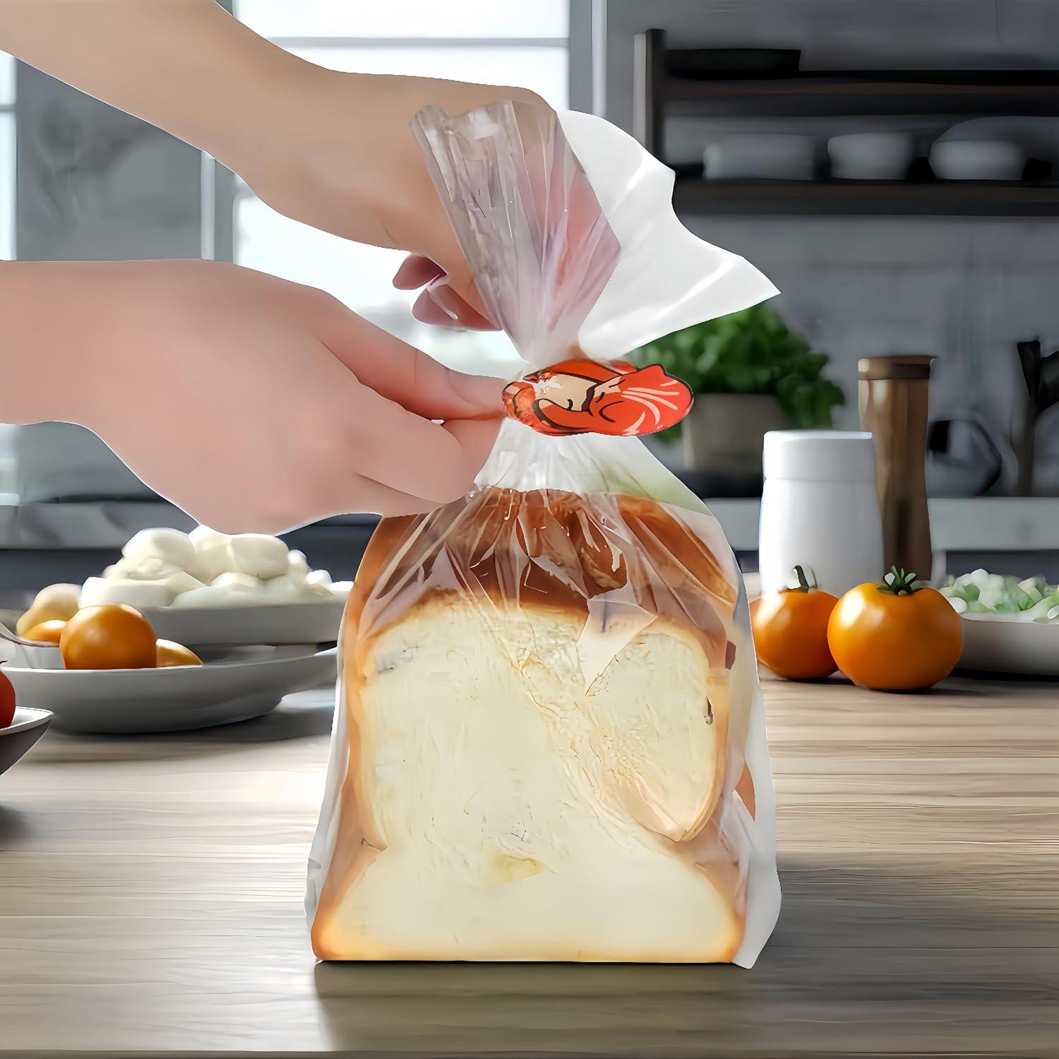 Clip de Pan en Forma de Gato Genérico Sostenedor de Bolsa Naranja