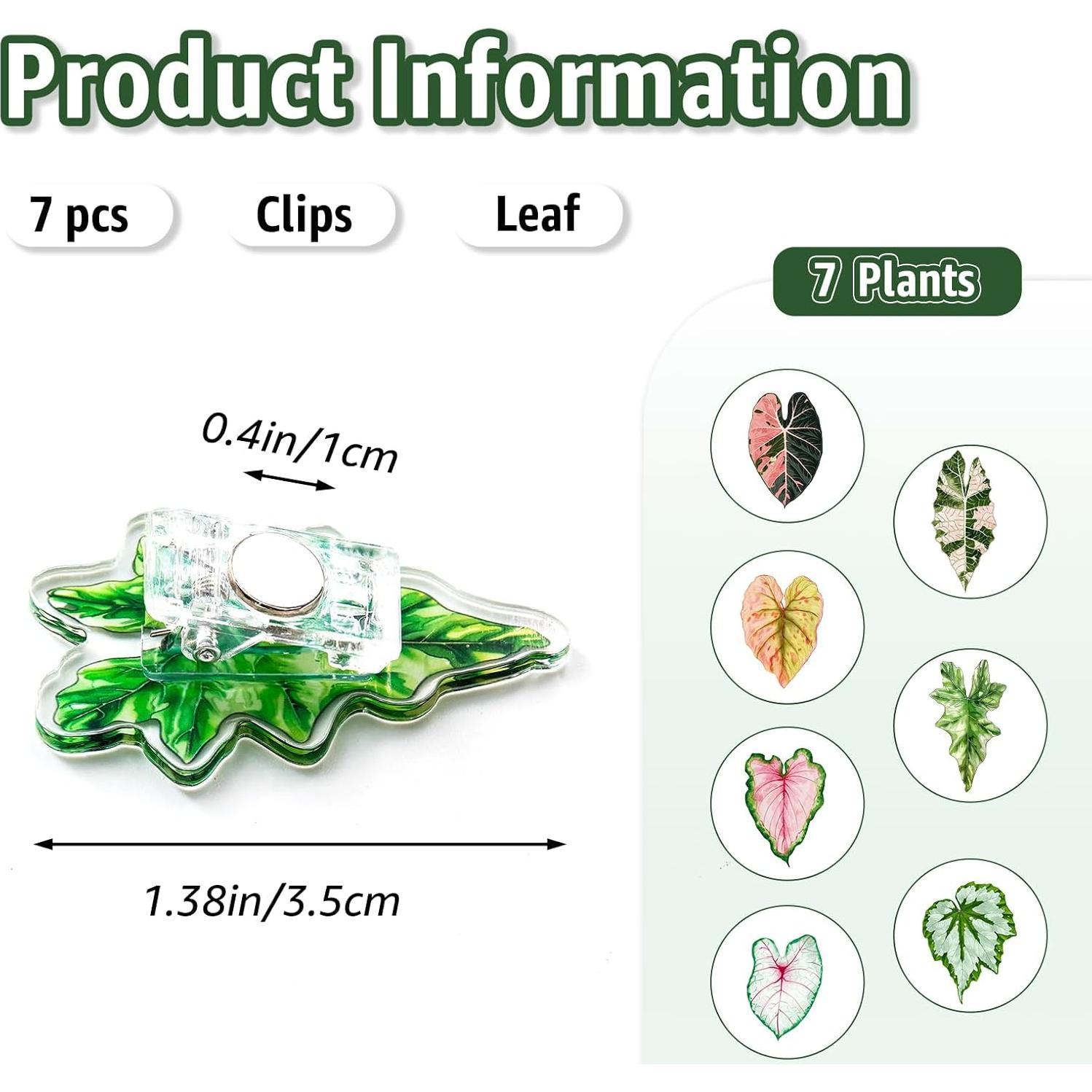 Clips Magnéticos de Hoja Nuvretk - 7 Pack Decorativos para Nevera