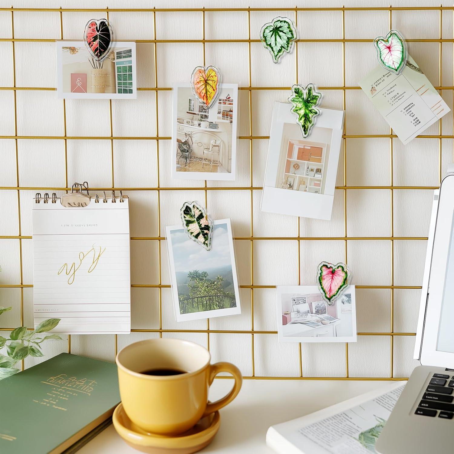 Clips Magnéticos de Hoja Nuvretk - 7 Pack Decorativos para Nevera