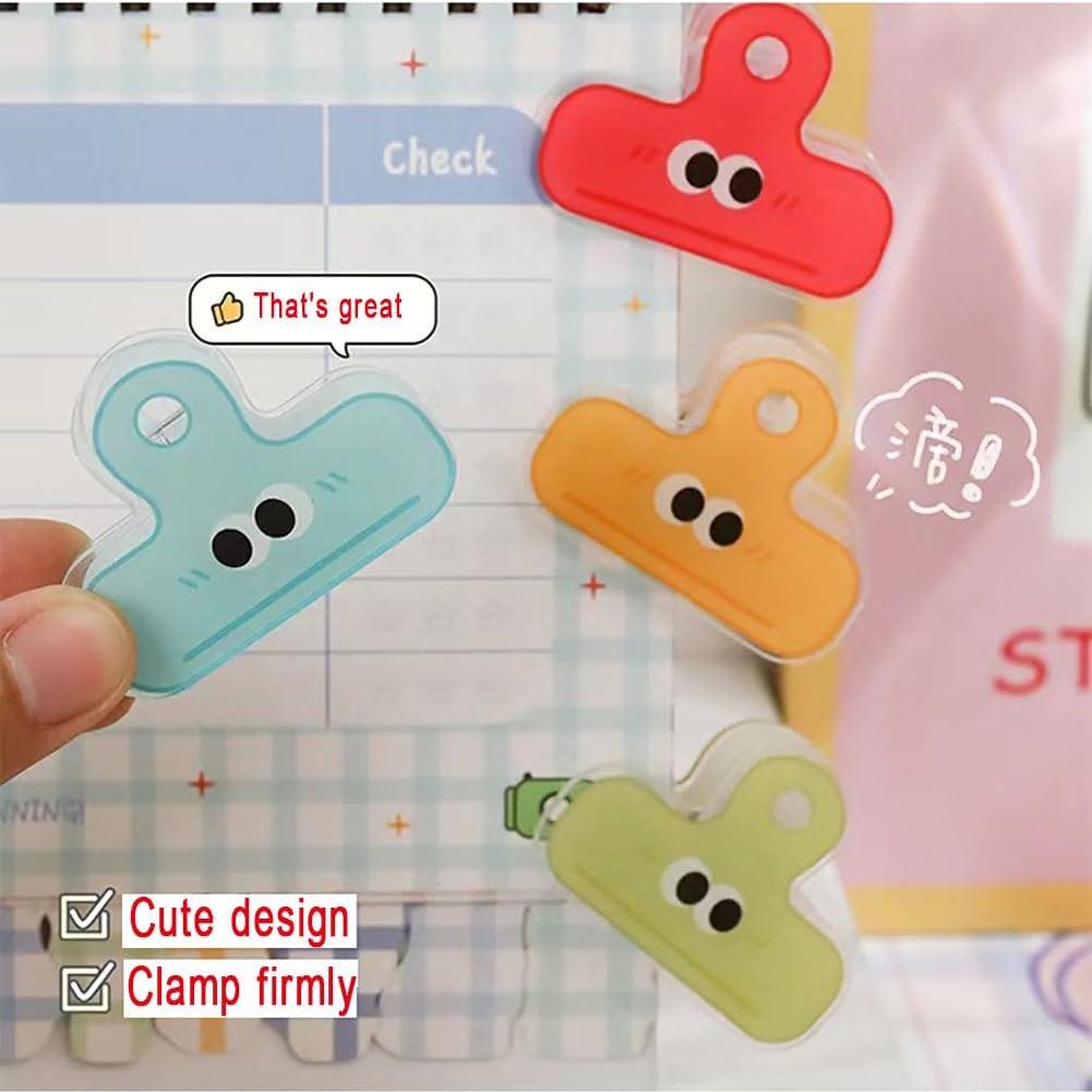 Clips de Papelería Nanaxagly - 4 Piezas, Diseño Lindo, 4.5cm