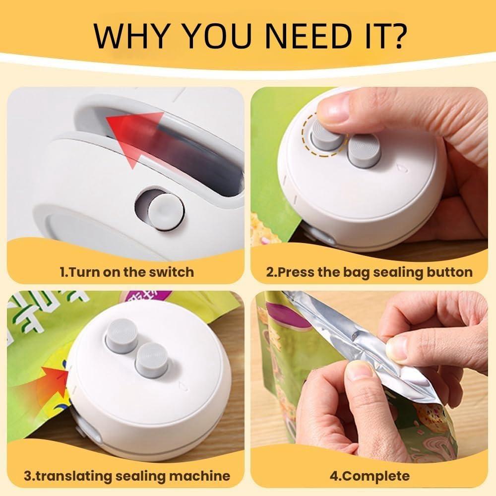 Sello de Bolsa Mini 2-en-1 Vigooup - Cortador y Sello de Calor