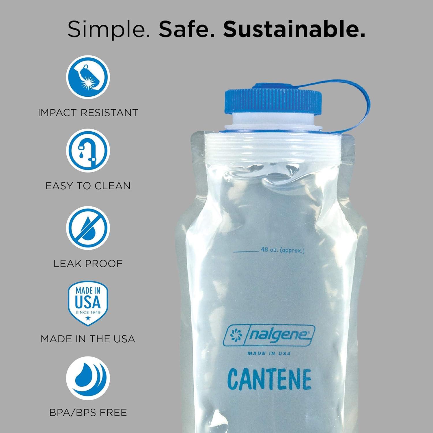 Cantimplora Nalgene Flexible 0.95L Boca Ancha Libre BPA