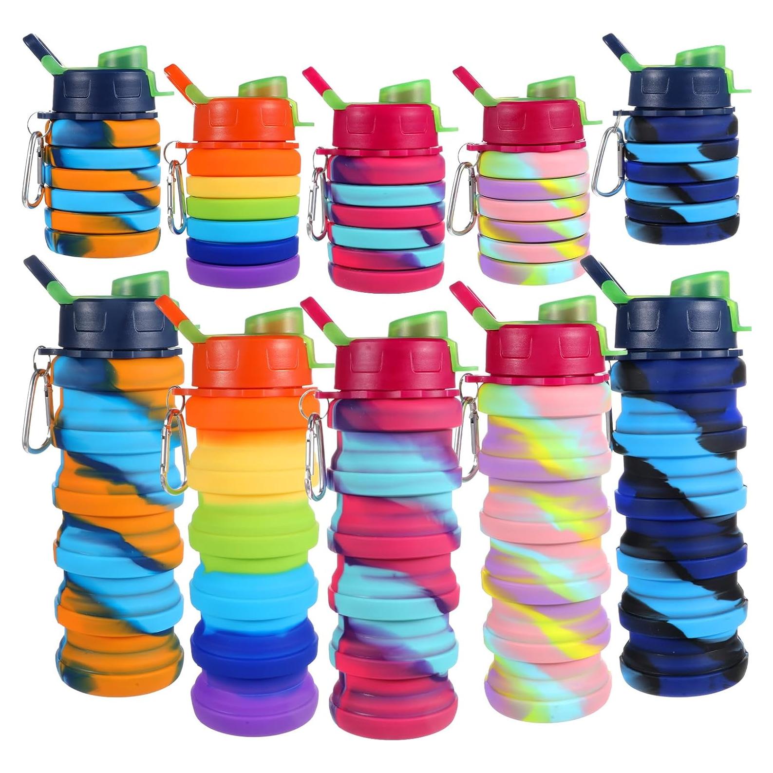 Paquete de 5 Botellas de Agua Plegables JOUTYFOR 500 ml Silicona