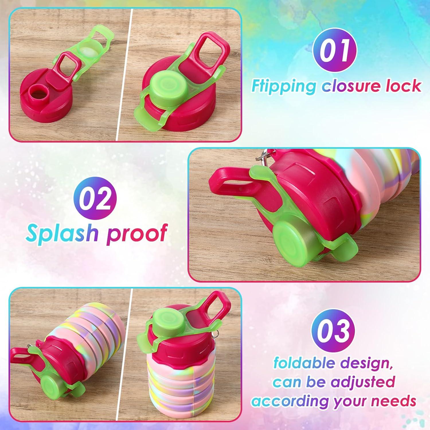 Paquete de 5 Botellas de Agua Plegables JOUTYFOR 500 ml Silicona