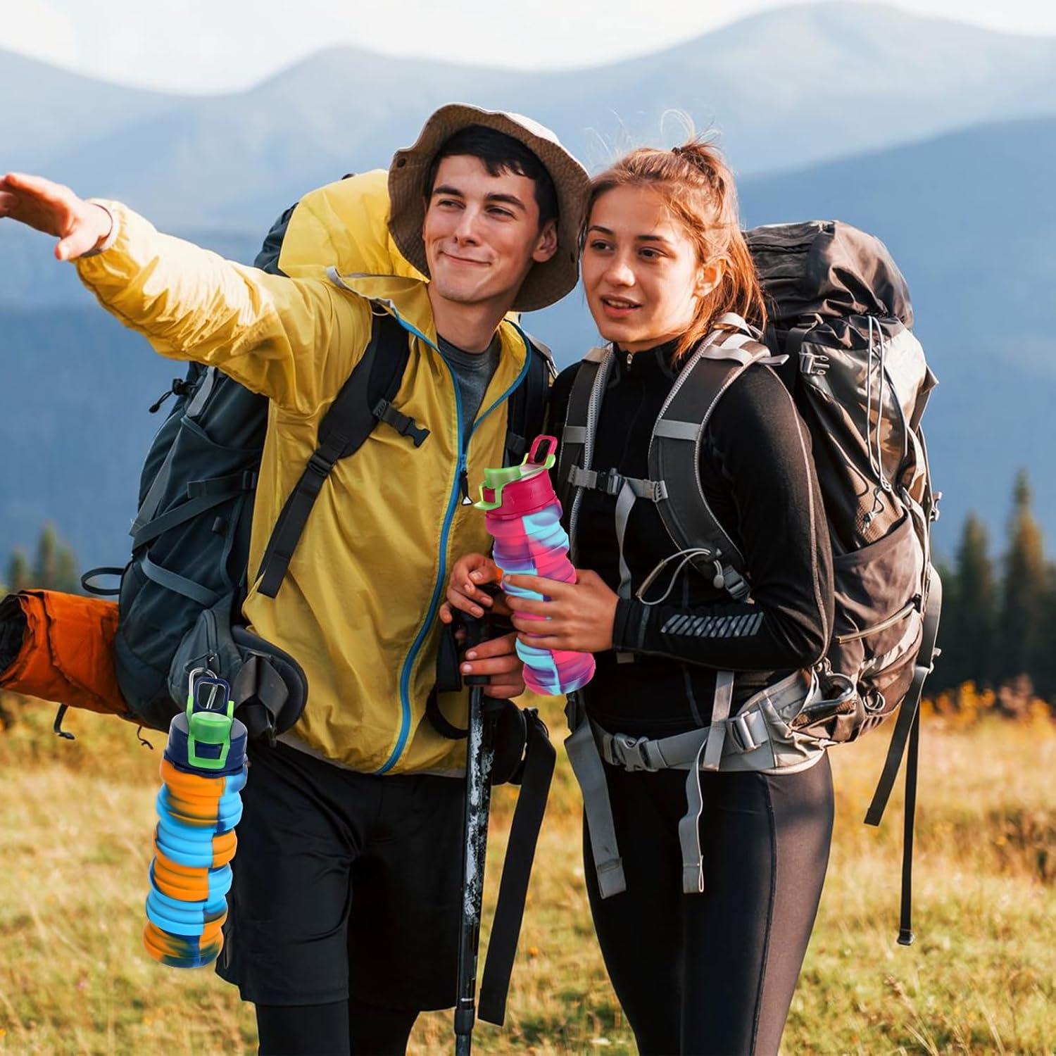 Paquete de 5 Botellas de Agua Plegables JOUTYFOR 500 ml Silicona