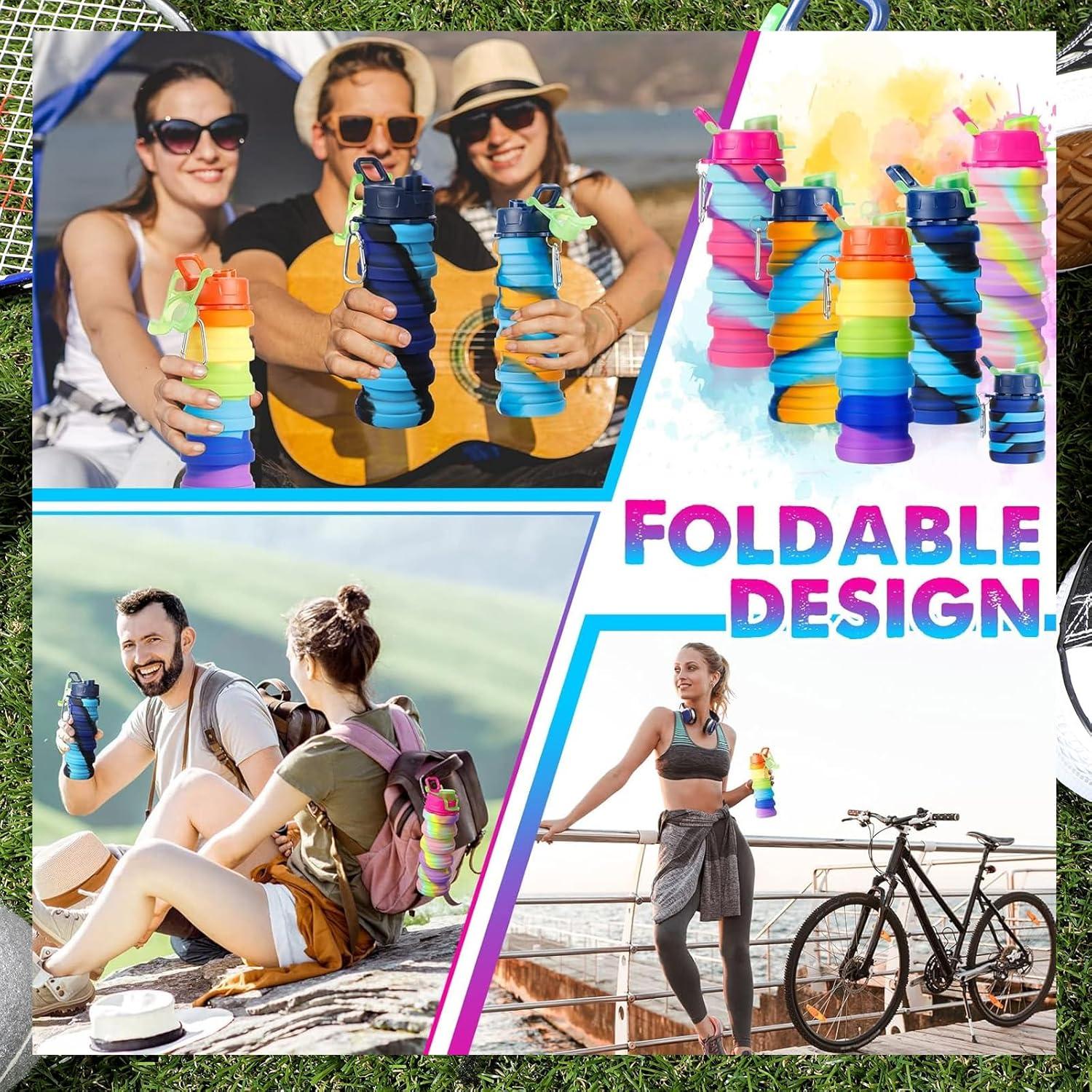 Paquete de 5 Botellas de Agua Plegables JOUTYFOR 500 ml Silicona