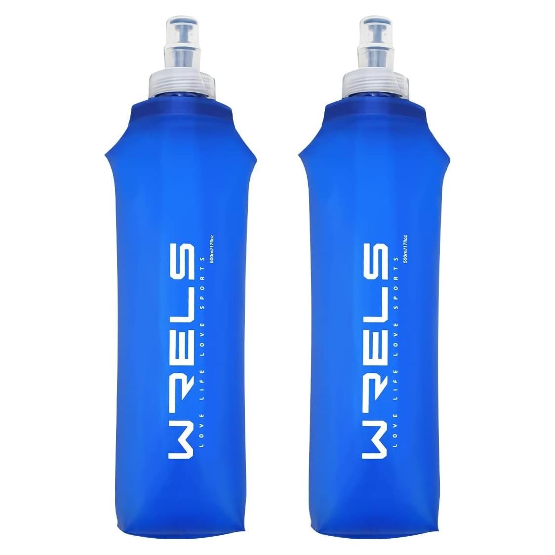 Botella de Agua Plegable WRELS 500ml Ligera para Deportes