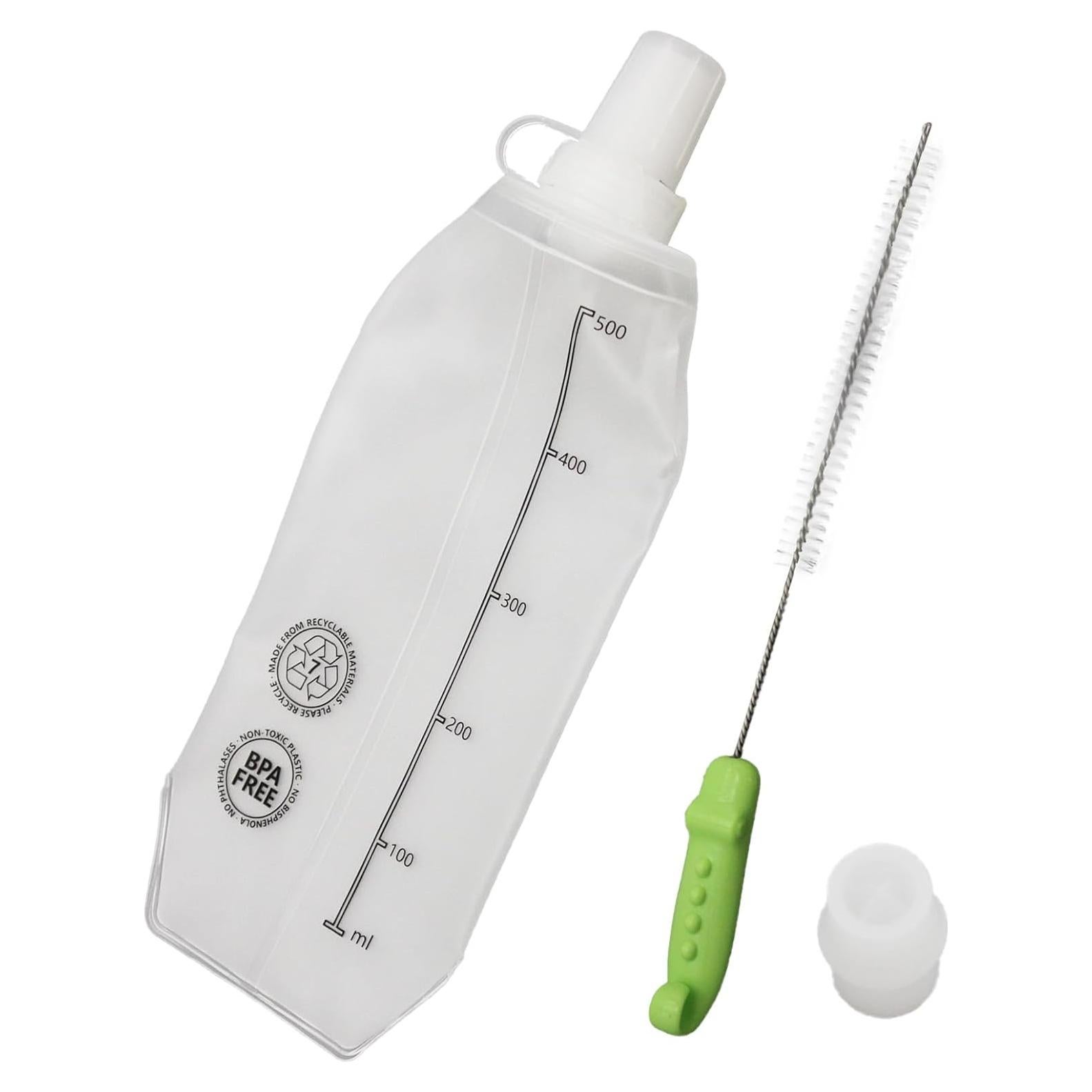 Botella de Agua Suave ISLOYALS 500ml Plegable TPU Blanca