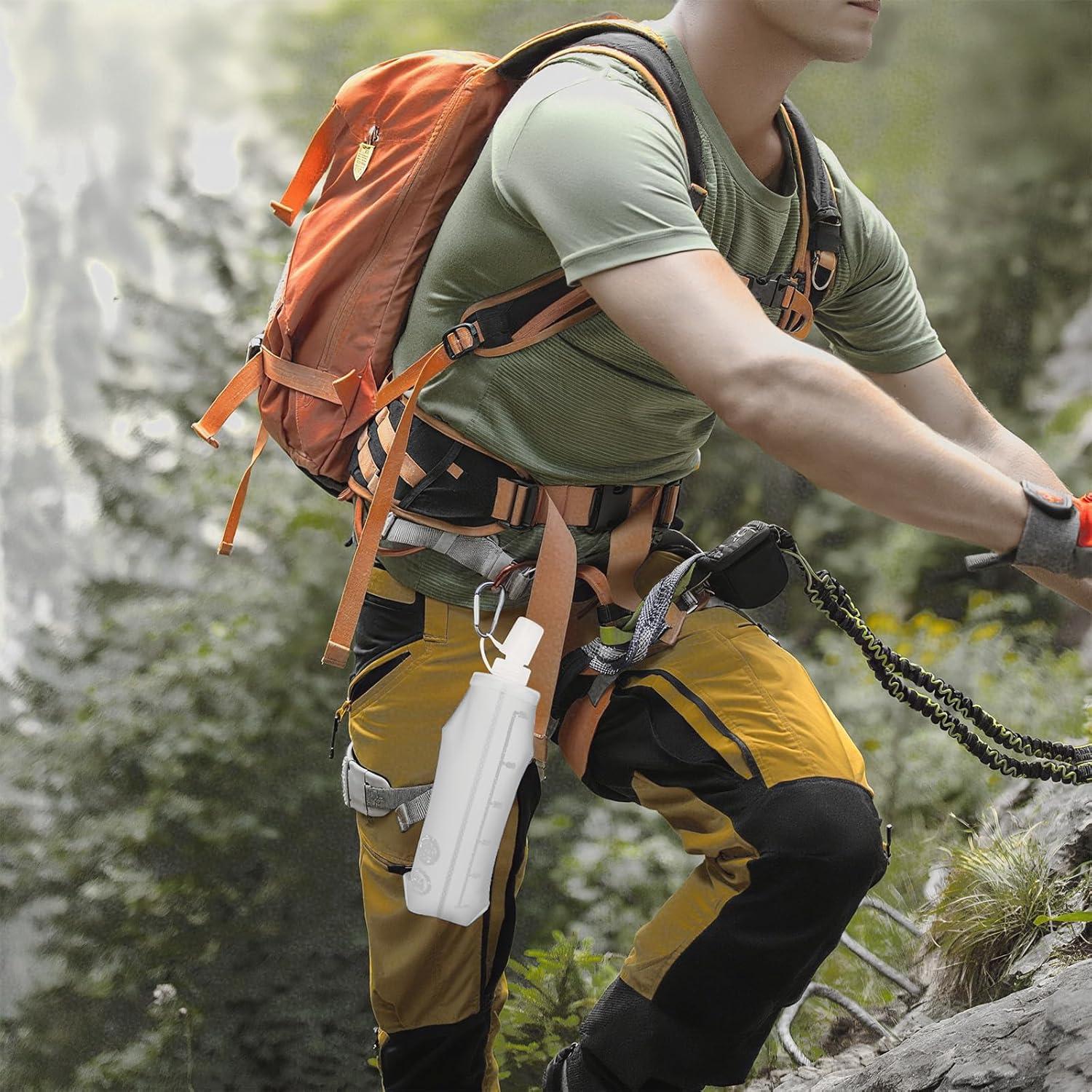 Botella de Agua Suave ISLOYALS 500ml Plegable TPU Blanca