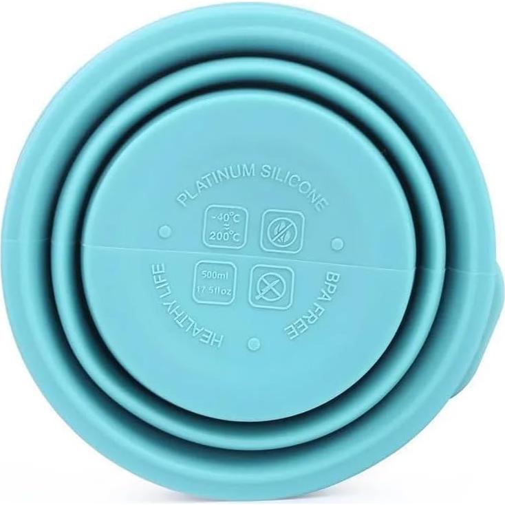 Botella de Agua Plegable Silicona Genérica 500ml Libre BPA