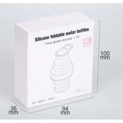 Botella de Agua Plegable Silicona Genérica 500ml Libre BPA