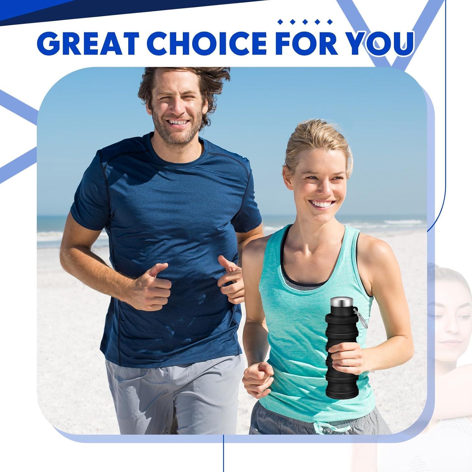 Botella de Agua Plegable Baderke 500ml Silicona Reutilizable