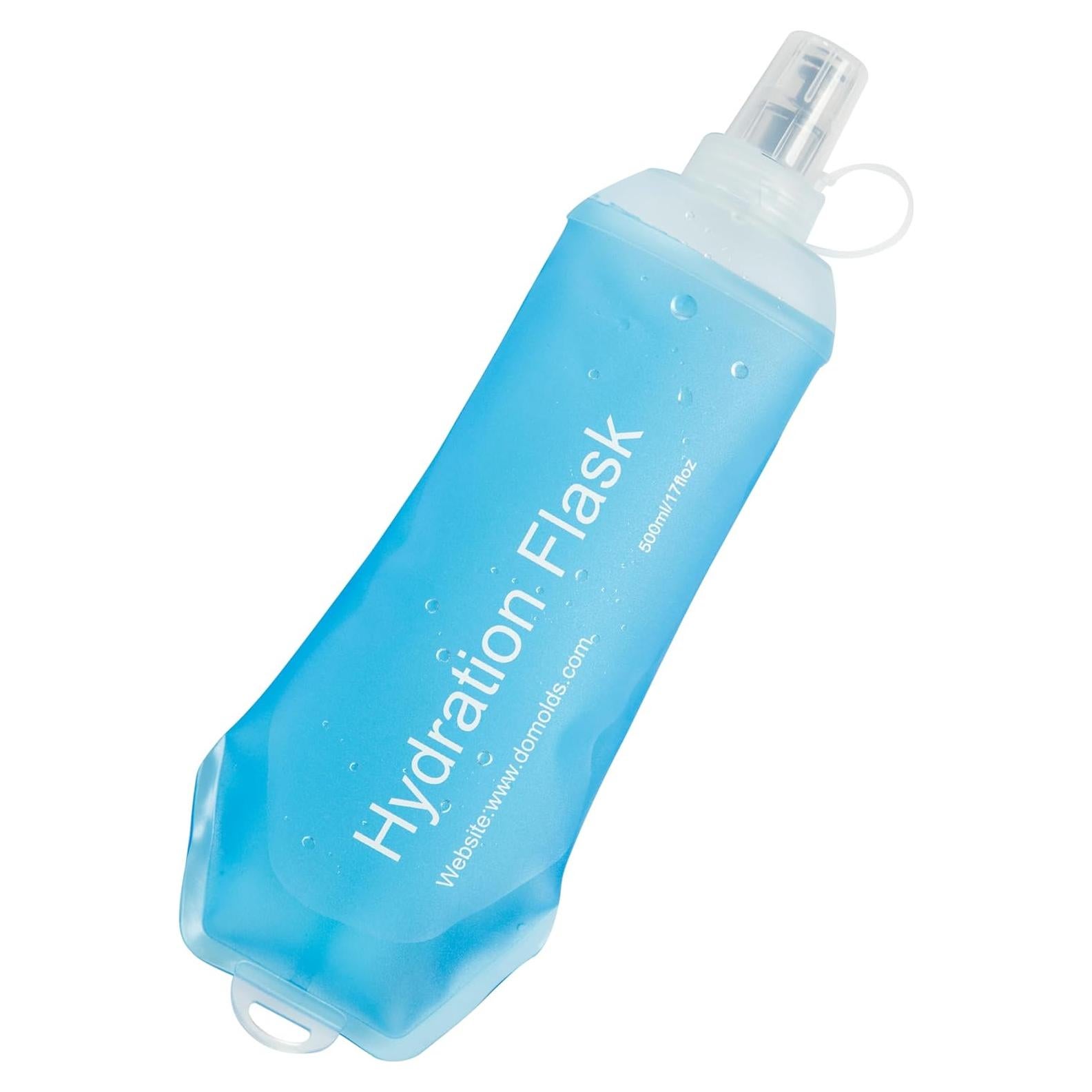 Botella de Agua Plegable CLINTT 500ml Azul TPU Reutilizable