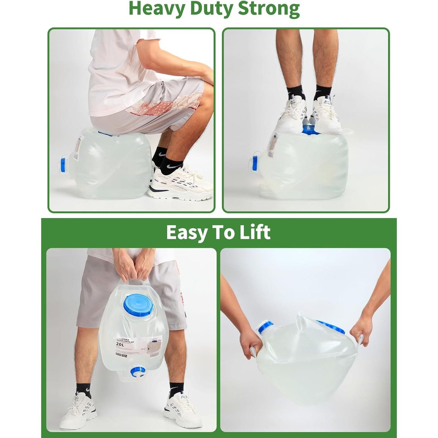 Contenedor de Agua Colapsable BEOZINZ 20 Litros con Grifo