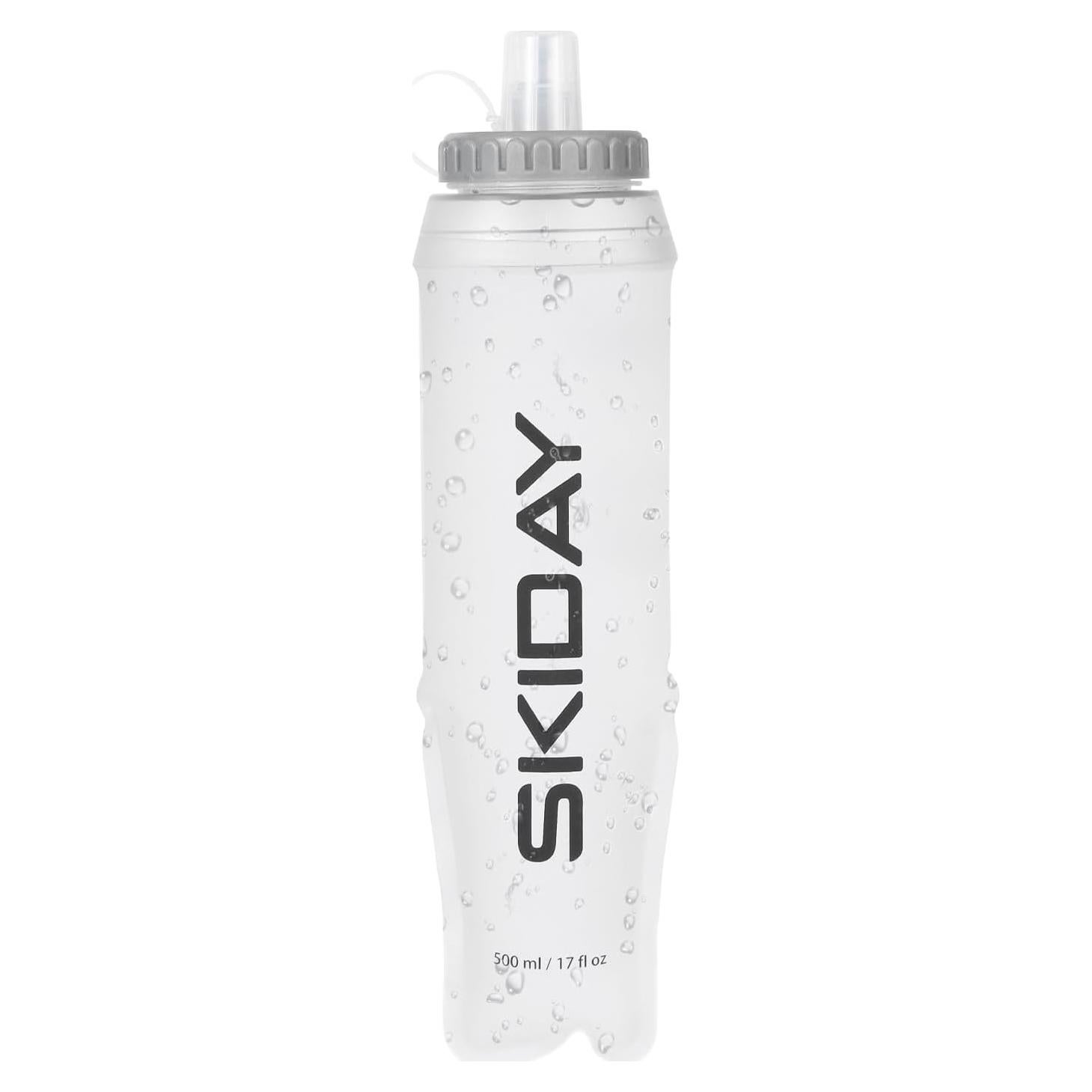 Botella de Agua Plegable SKIDAY 500ml Libre de BPA Blanca