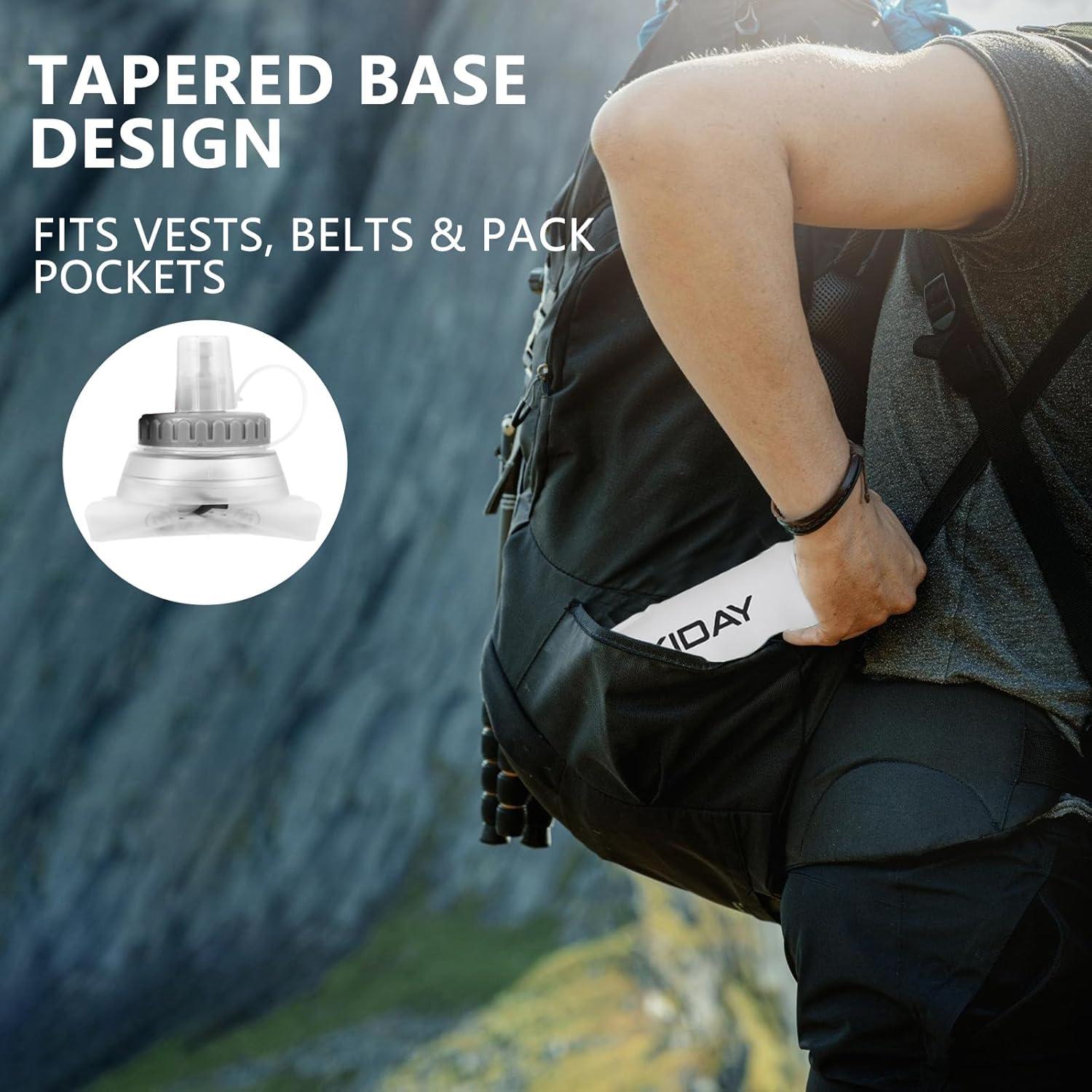 Botella de Agua Plegable SKIDAY 500ml Libre de BPA Blanca