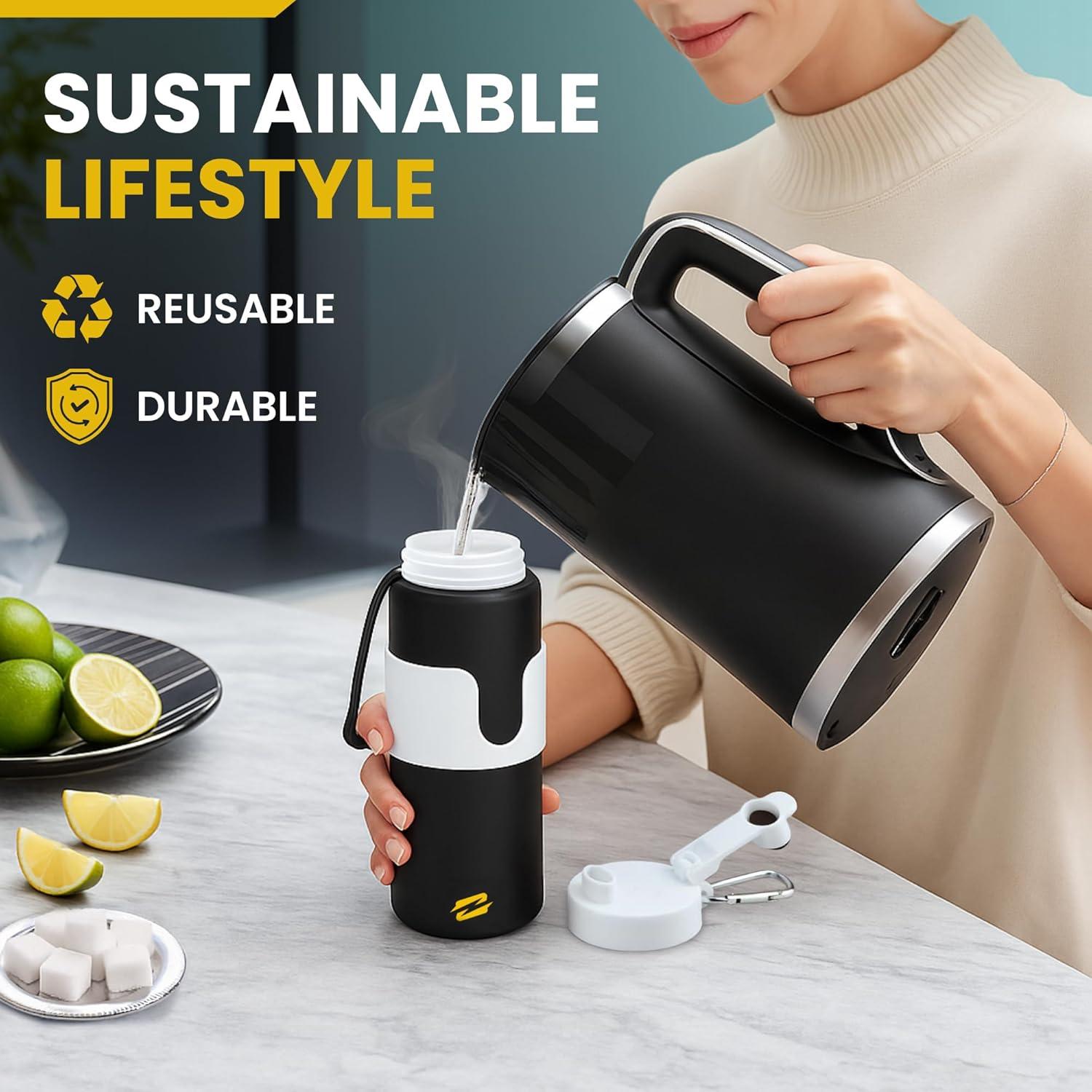 Botella de Agua Plegable Lumabelt 0.77L Silicona BPA Libre