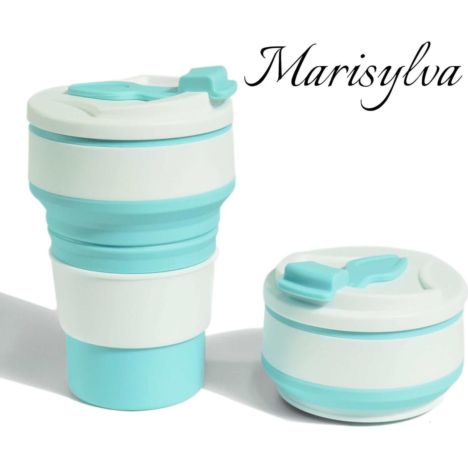 Botella de Agua Colapsable Marisylva 355ml Azul Plegable